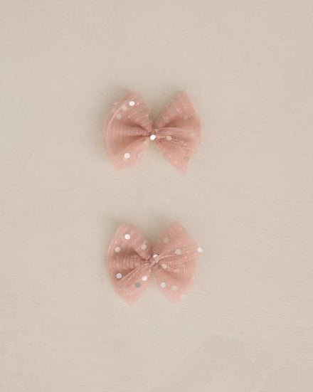 Rose Flutter Tulle Clips
