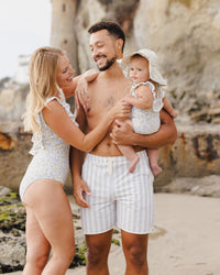 Men's Blue Stripe Boardshort