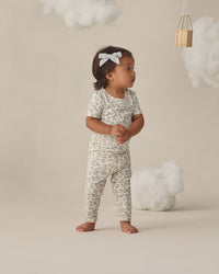 Blue Floral Bamboo Pajama Set