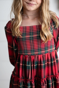 Holiday Plaid Smocked Dress