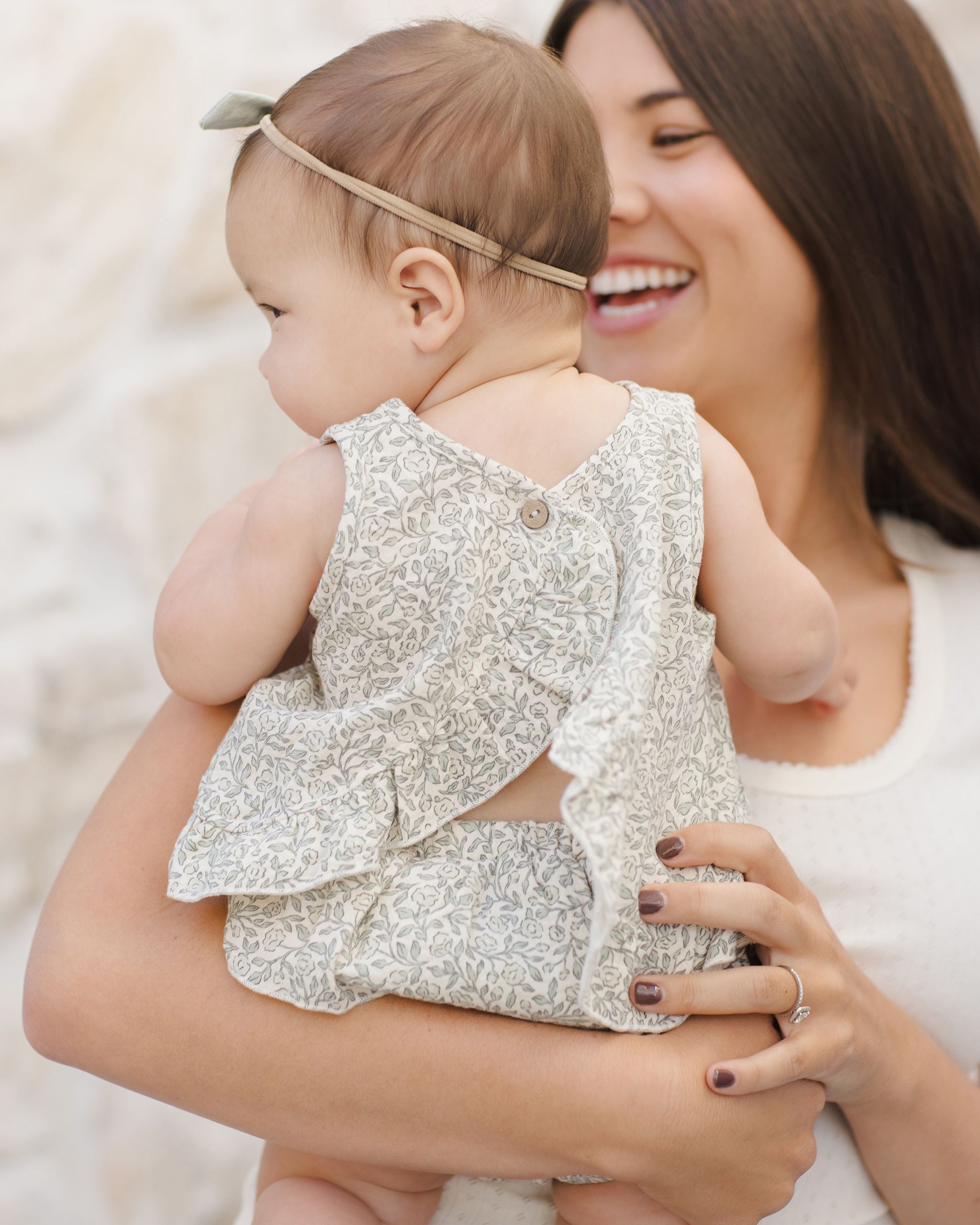 Green Garden Ruffled Tulip Top + Bloomer Set