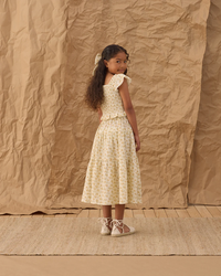 Yellow Floral Oversized Bow