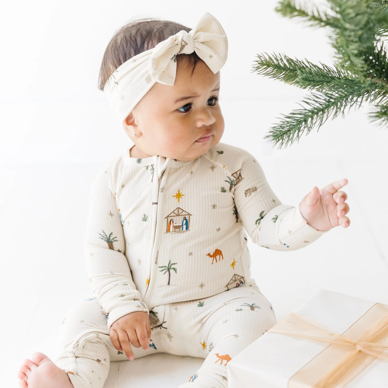 Nativity Bamboo Zip Romper