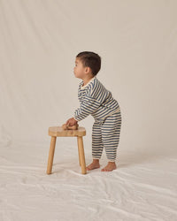 Ocean Stripe Waffle Slouch Set