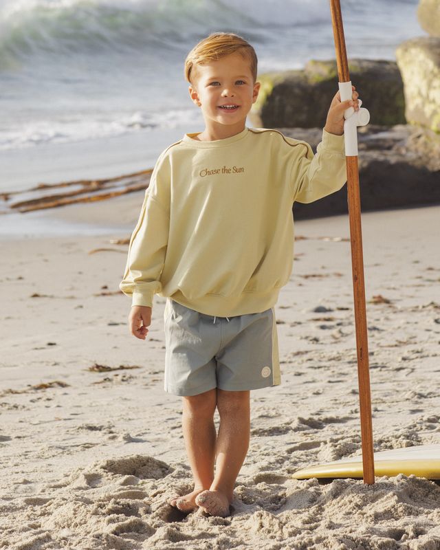 Sea Green Paneled Boardshort
