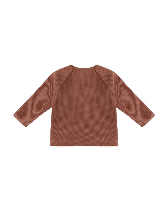 Cranberry Henley Knit Top