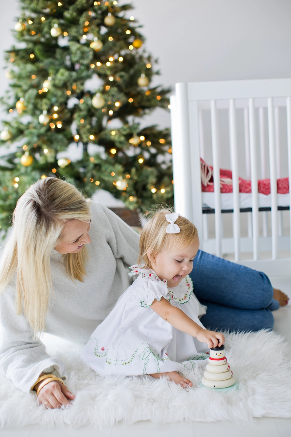 Wooden Snowman Stacking Toy