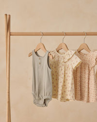 Sage Sleeveless Bubble Romper