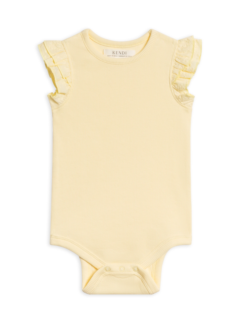 Butter Maggie Ribbed Ruffle Bodysuit