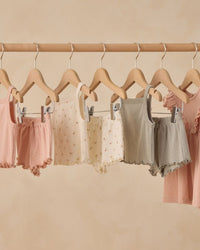 Sage Pointelle Tank + Shortie Set