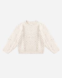 Speckled Cable Knit Sweater