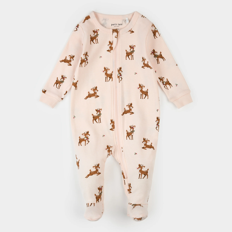 Reindeer Pink Pajama Sleeper
