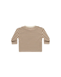 Cinnamon Stripe Henley Tee