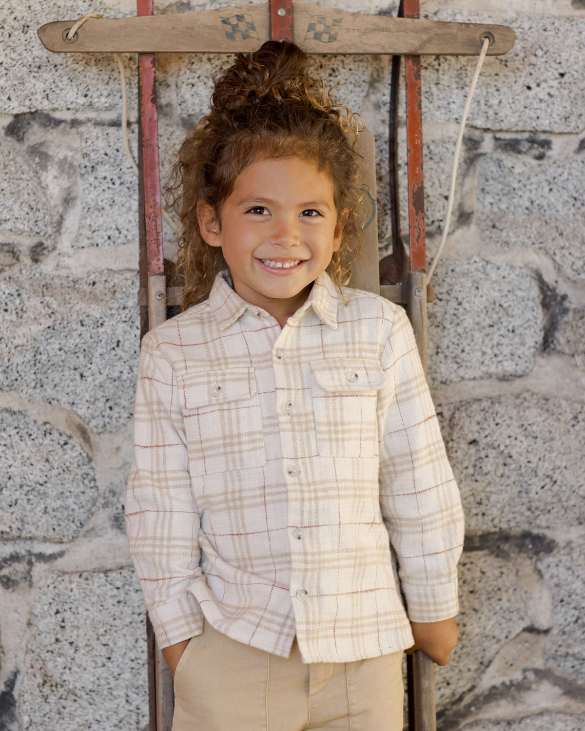 Vintage Plaid Collared Shirt