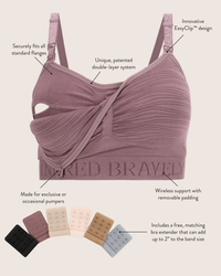 Beige Hands-Free Pumping + Nursing Bra