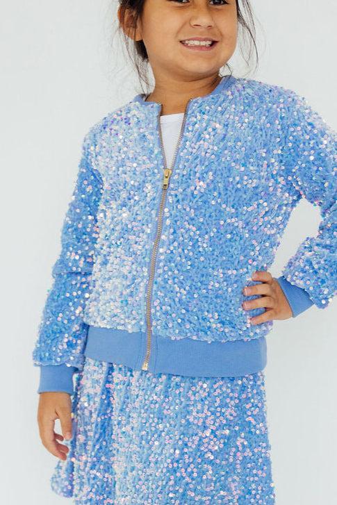 Light Blue Sequin Jacket