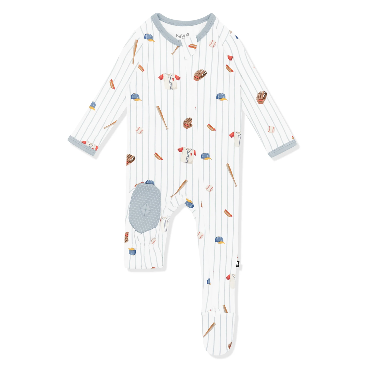 Home Run Bamboo Zippered Footie