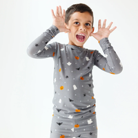 Halloween Boo Crew Small Ribbed Pajama Set