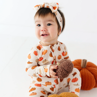 Big Pumpkins Small Ribbed Zip Romper