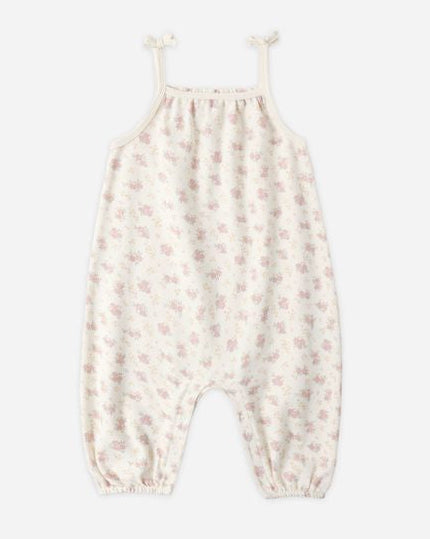 Baby romper with floral pattern on a white background