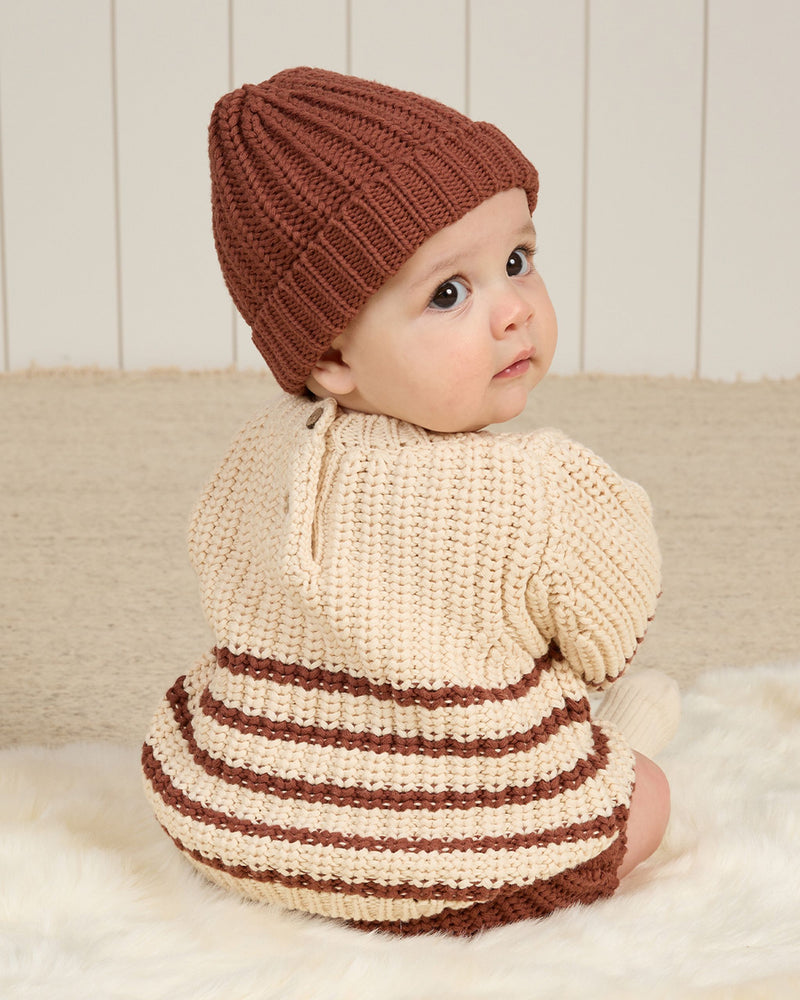 Cranberry Stripe Knit Sweater