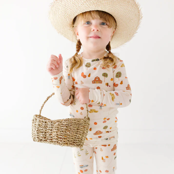 Pumpkin Patch Ribbed Bamboo Two-Piece Set