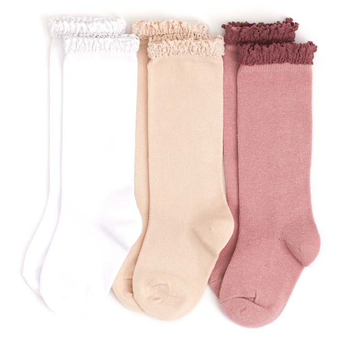 Girlhood Lace Top Knee High Sock 3-Pack