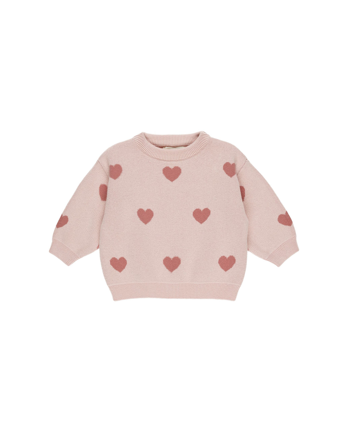 Pink Heart Knit Sweater