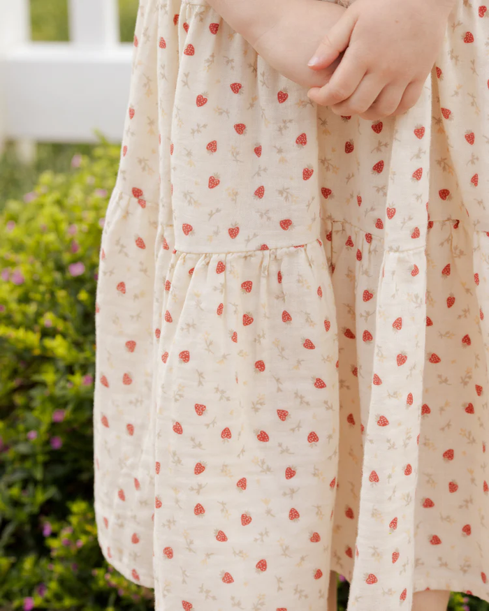 Strawberry Field Tiered Midi Skirt