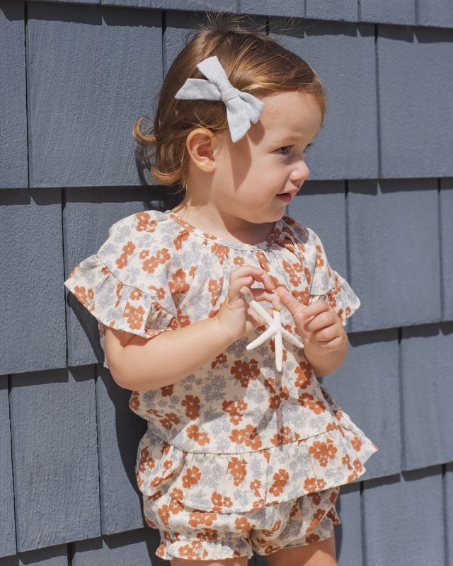 Americana Floral Butterfly Top + Bloomer Set