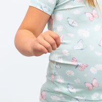 Mint Butterfly Daisy Summer Pajama Set