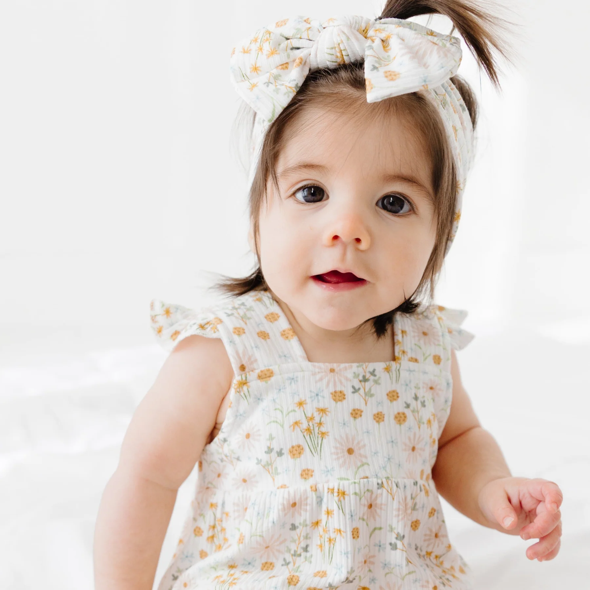 Whimsical Floral Bamboo Bow