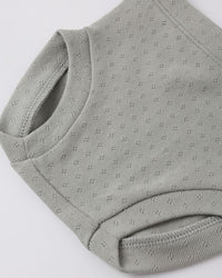 Sage Pointelle Ruffle Dress