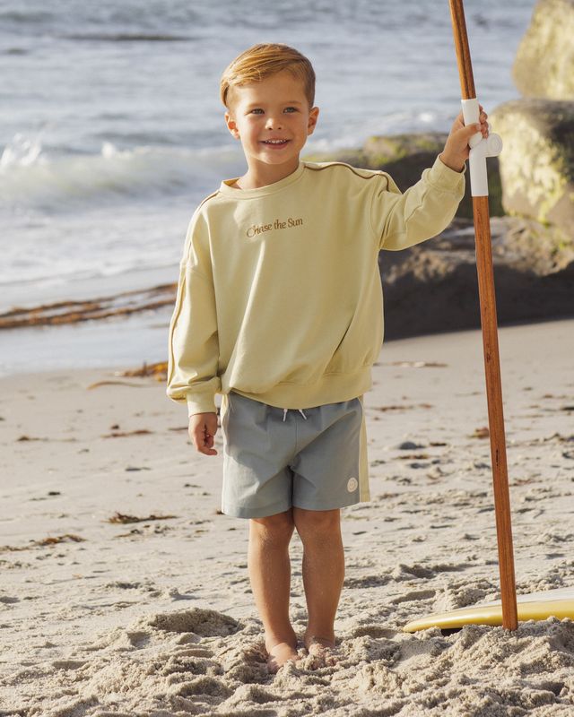 Sea Green Paneled Boardshort