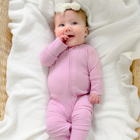 Lilac Mist Bamboo Zip Romper