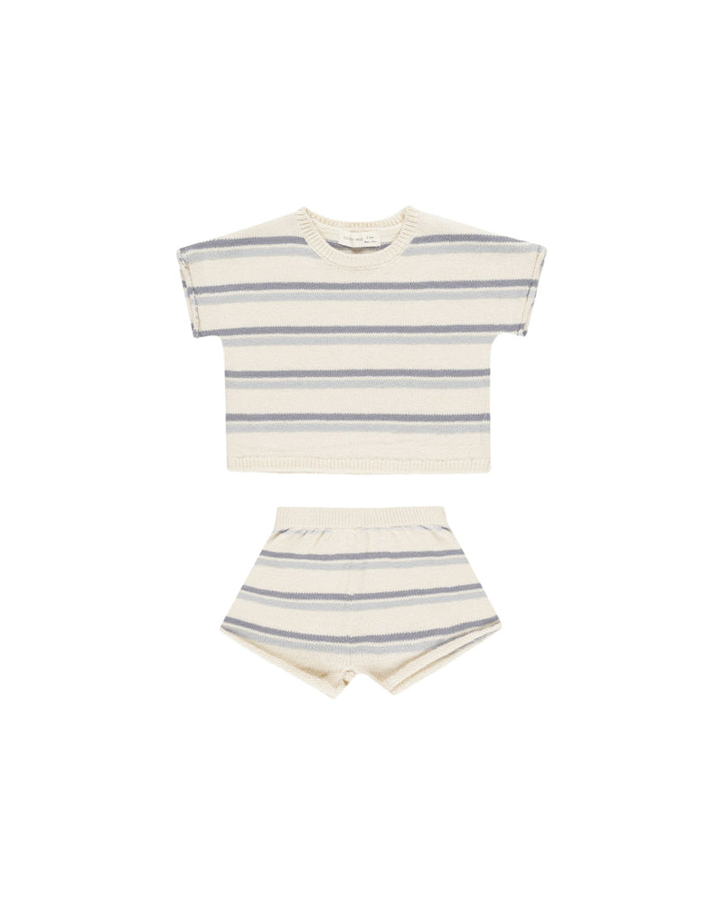 Blue Stripe Summer Knit Set