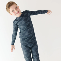 Triangles Small Ribbed Pajama Set