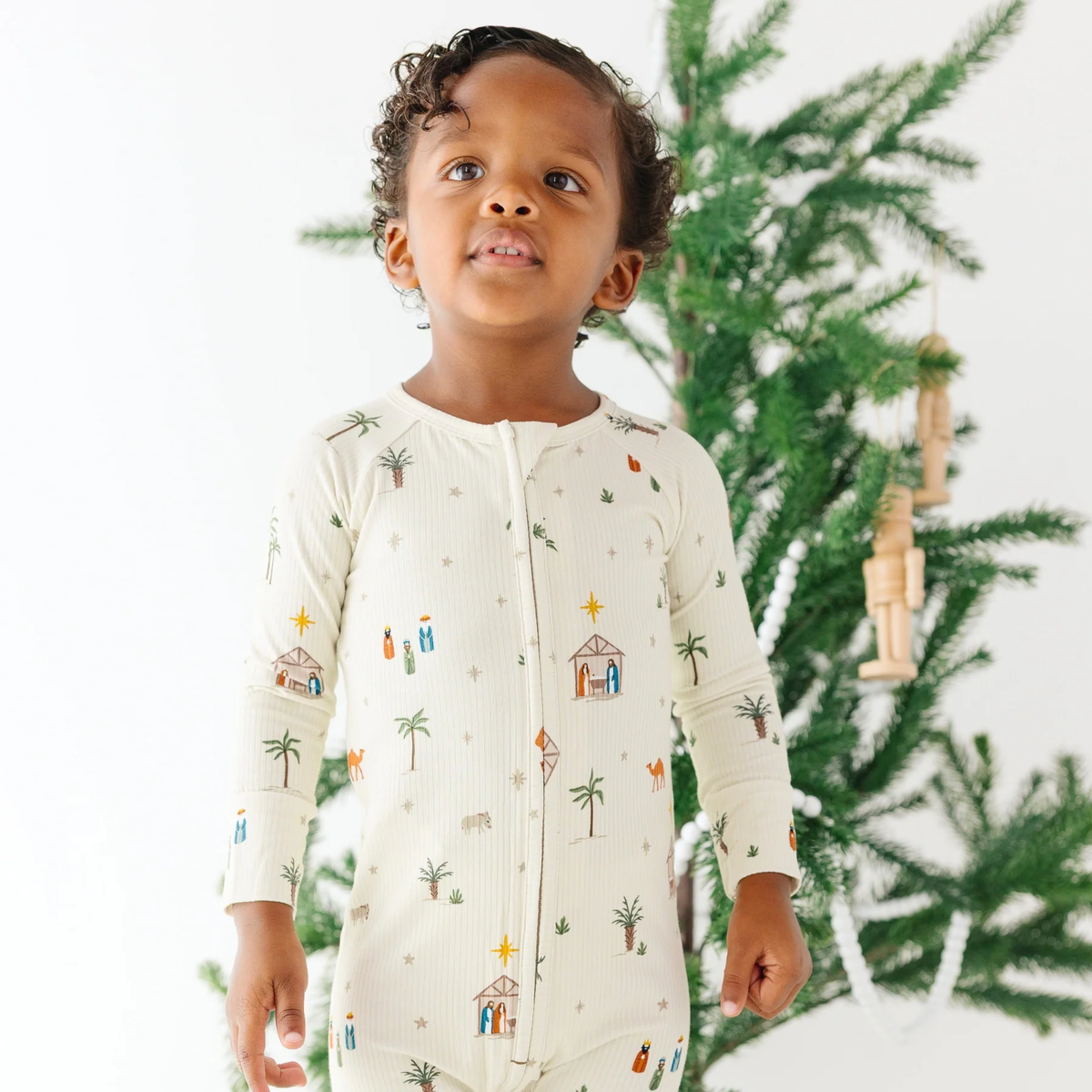 Nativity Bamboo Zip Romper
