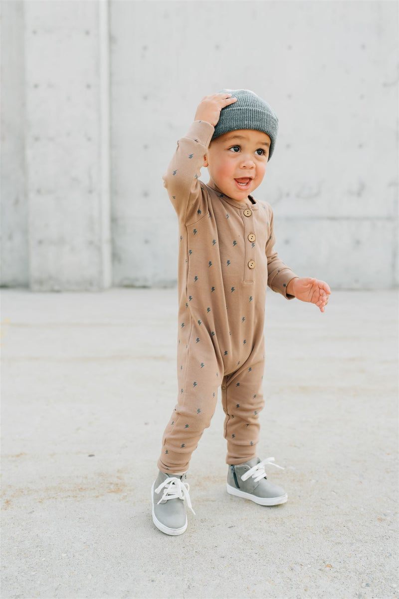 Lightning Bolt Button Romper