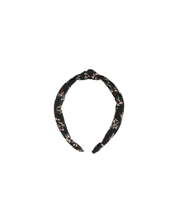 Dark Floral Knotted Headband