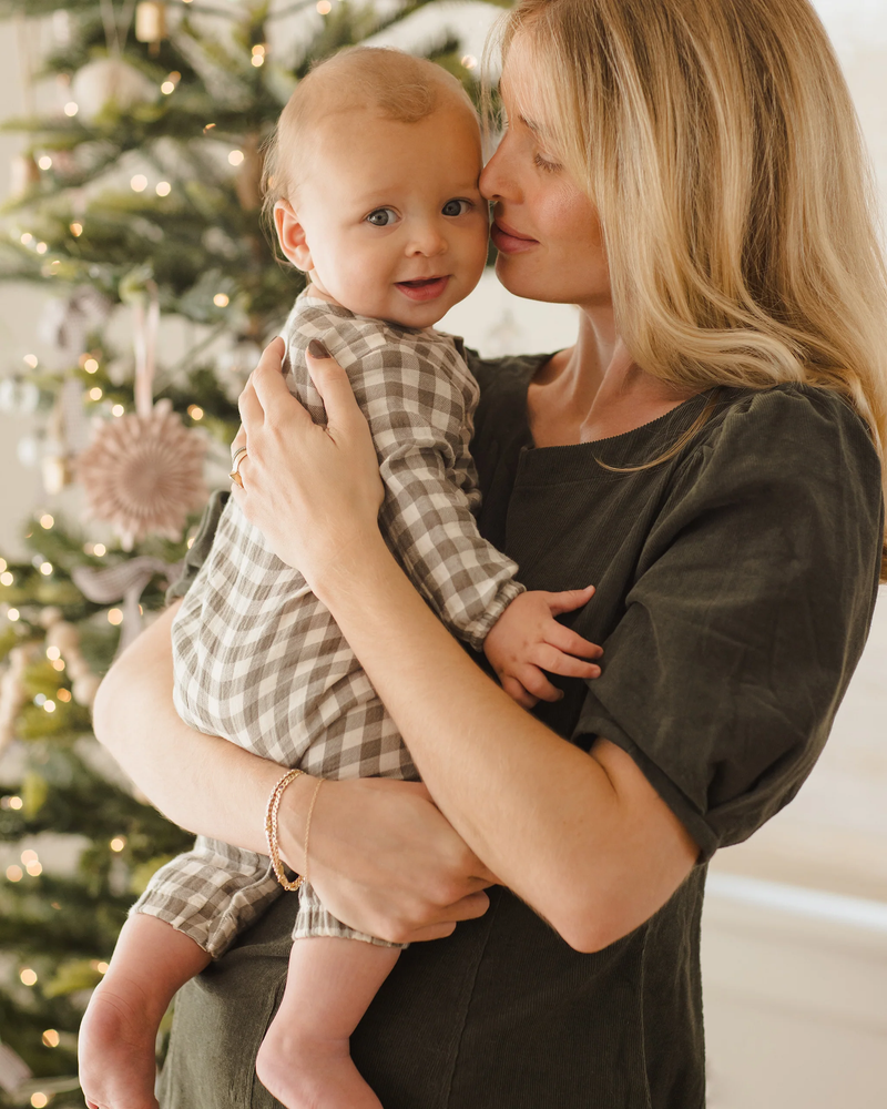 Forest Check Woven Jumpsuit