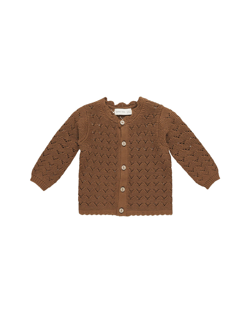 Cinnamon Scalloped Cardigan