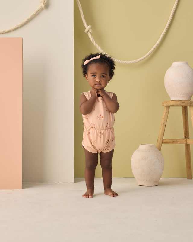 Cherry Bows Cinch Playsuit