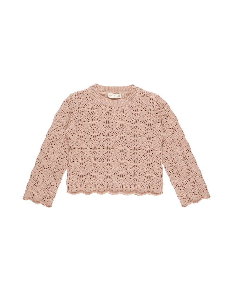 Rose Crochet Knit Pullover