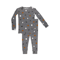 Halloween Boo Crew Small Ribbed Pajama Set