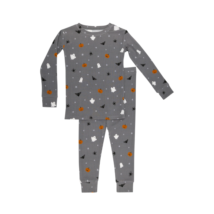 Halloween Boo Crew Small Ribbed Pajama Set