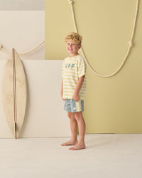 Sea Green Paneled Boardshort