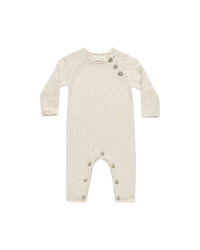 Speckled Natural Cozy Knit Jumpsuit