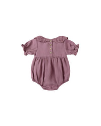 Mulberry Collared Romper