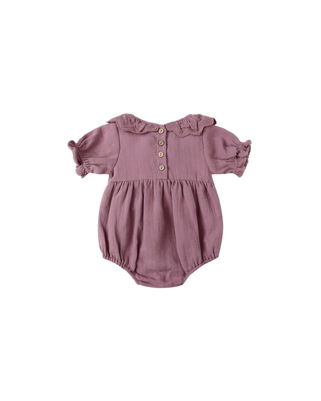 Mulberry Collared Romper